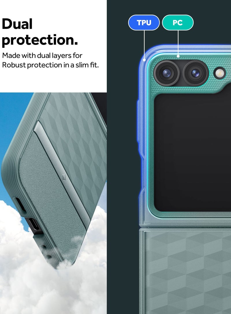 Caseology Parallax for Samsung Galaxy Z Flip 6 Case Cover (2024) - Sage Green - Image 3