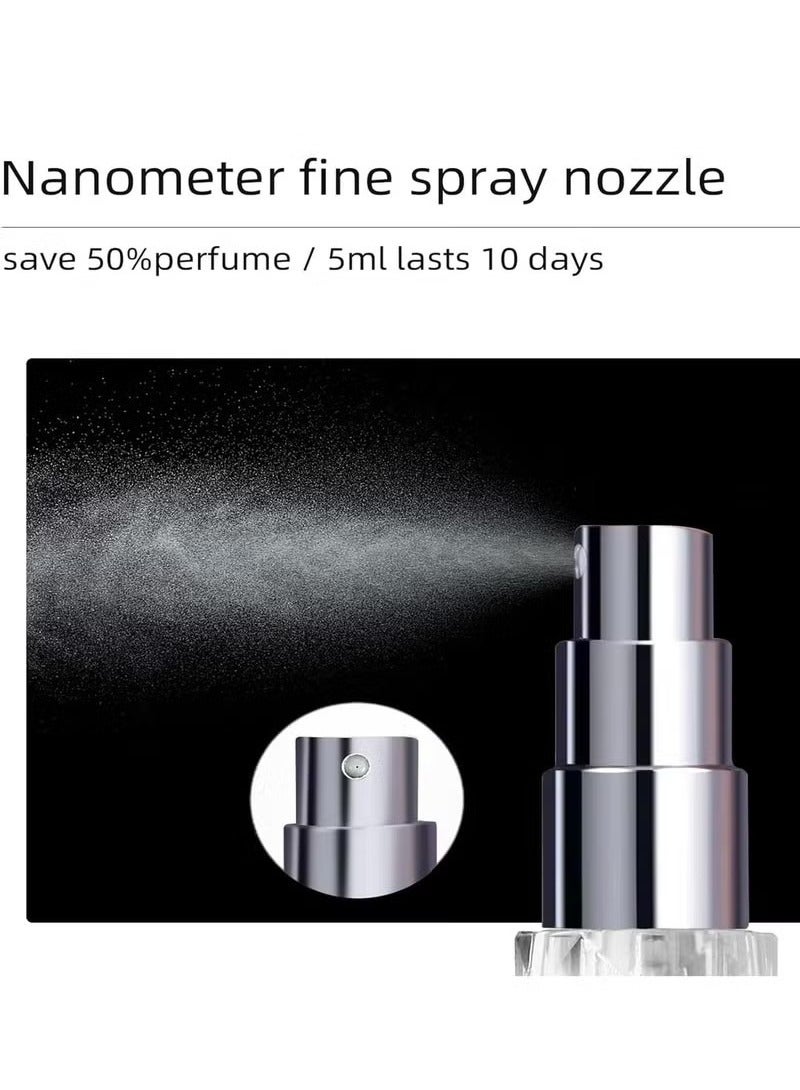 4 pcs 5ml Diamond Design Refillable Perfume Atomizers, Portable Travel Spray Bottles  - Image 5