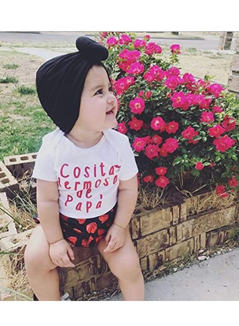 Zikra Baby Turban Hats Bun Knot Infant Beanie Girl Soft Cute Toddler Cap Newborn Hospital Hat 5 Pieces - Image 2