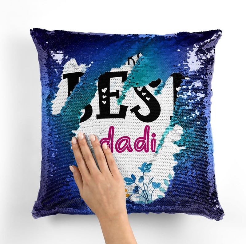TrendoPrint TrendoPrint Dadi Magic Cushion Cover with Filler 12x12 Inches DB402  - Image 1