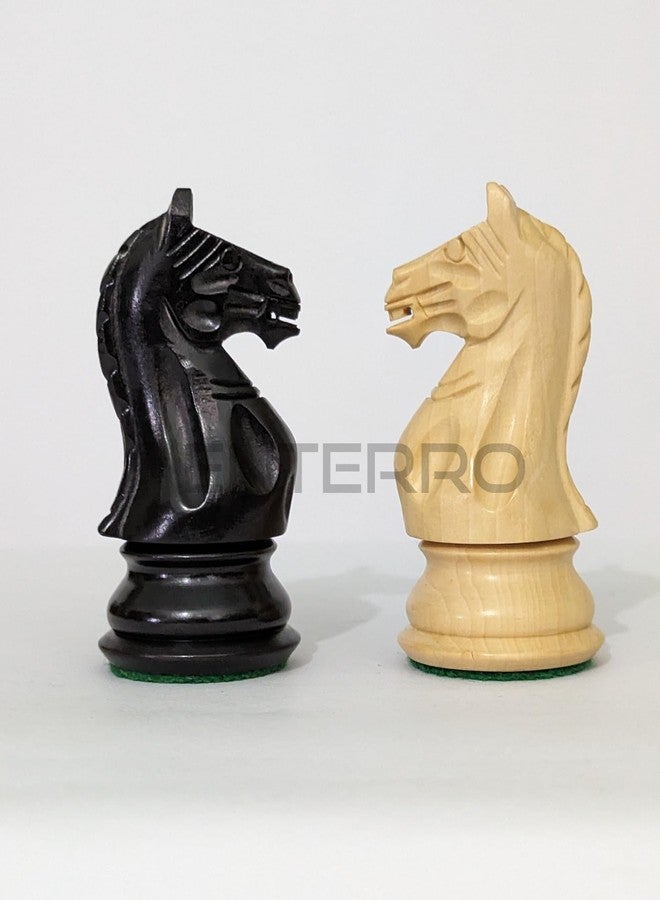 Enterro Wooden Chess Pieces 3.75" Fierce Knight Series - Ebonized Boxwood - Well Polished Handicraft - Image 3
