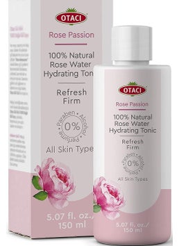 OTACI OTACI Rose Passion 100 Natural Rose Water Hydrating Toner Facial Skin Moisturizer Hydrating Natural Cleanser 