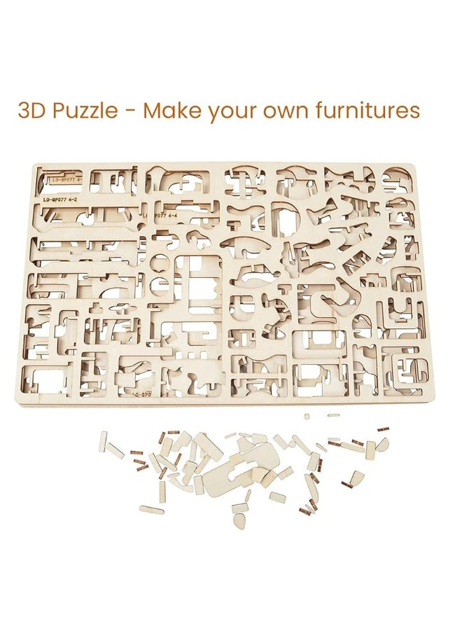 BOHS 34Piece Dollhouse Furniture Set  Laser Cut Wooden 3D Puzzles  Miniature Doll House DIY Models and Accessories - pzsku/ZE370D5709D399F0591B1Z/45/_/1729172103/3379e14f-7bc3-4941-ab37-bd83f179ee2e