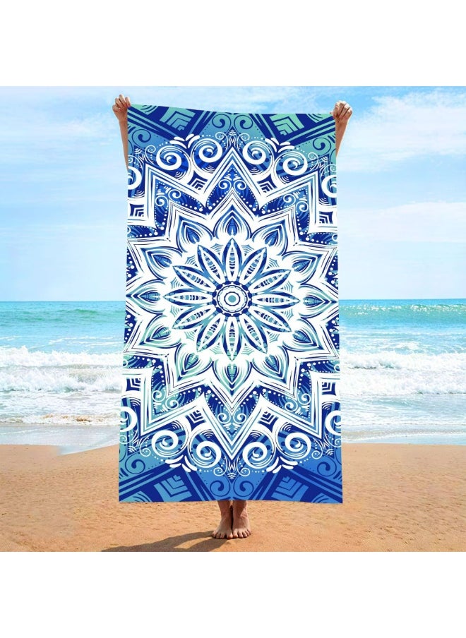 ZAFRA 140x70cm Premium Microfiber Beach Towel, Quick Dry & Sand Resistant Lightweight Swim Towel For Adults Kids, Ultra-Soft Oversized Yoga Travel Towel With Vibrant Patterns - Beach Towel  - Image 3