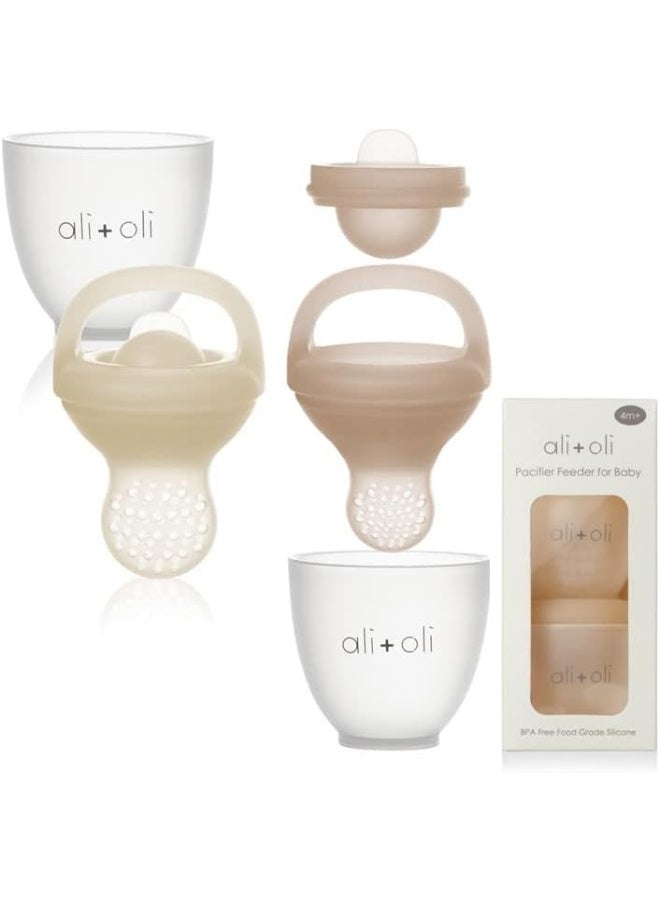 Ali+Oli Food & Fruit Feeder Pacifier Set for Baby - Image 1