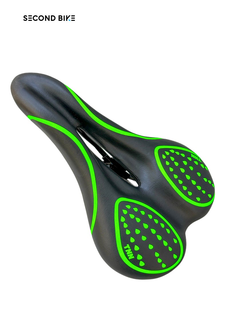 SIRUS - Russian bicycle seat, black*green - Image 1