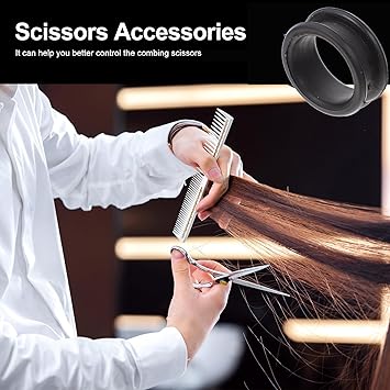 balacoo Ring Accessories 10pcs Scissors Finger Rings Grips Soft Rubber Scissors Finger Rings Inserts Grooming Shear Thumb Inserts Finger Protector Scissor Accessories Thumb Protector - Image 5