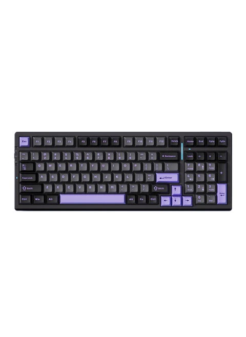 G98 Pro Black Purple Wireless Tri-Mode Custom Mechanical Gaming Keyboard, 98% Layout, Flame Orange Switch, Gasket Mount, Hot-Swappable, PBT Double-Shot Keycaps, PVD Mirror Finish Backplate, 8000mAh Battery, 1ms Ultra-Low Latency, 2.4GHz/BT/Wired Connectivity, PC Flex-Cut Plate, Per-Key Flex-Cut PCB (South Facing), N-Key Rollover, Internal Foam Dampening, HUB Support, Compatible with Windows/MacOS/Linux | MC-G98S-3