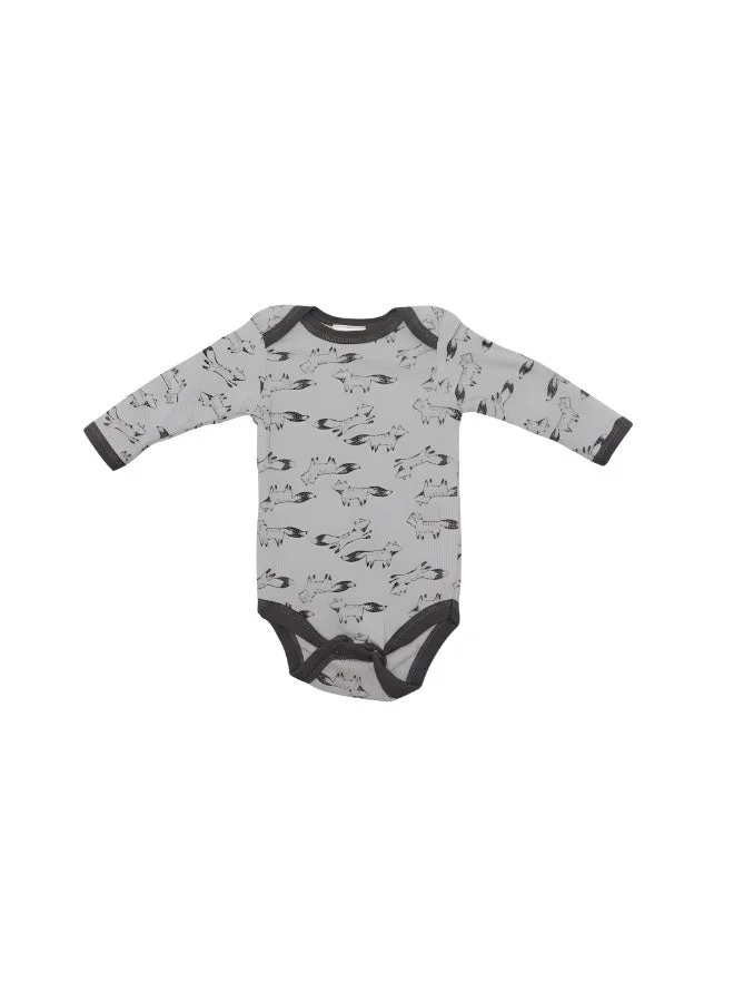 Bambimici Bambimici 3-Pack Animal Print Long Sleeve Bodysuit