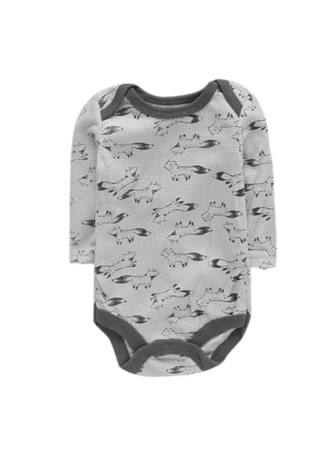 بمبىمىشى Bambimici 3-Pack Animal Print Long Sleeve Bodysuit