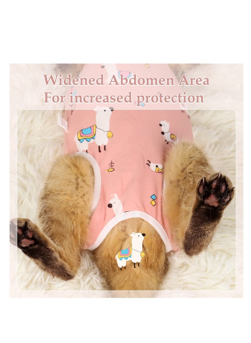 Excefore Cat Recovery Suit, 2Pcs Breathable Cat Surgery Recovery Suit Female, for Abdominal Wound Protector, Anti Licking After Surgery, Cat Spay Recovery Suit Female Abdominal Wounds - Image 2