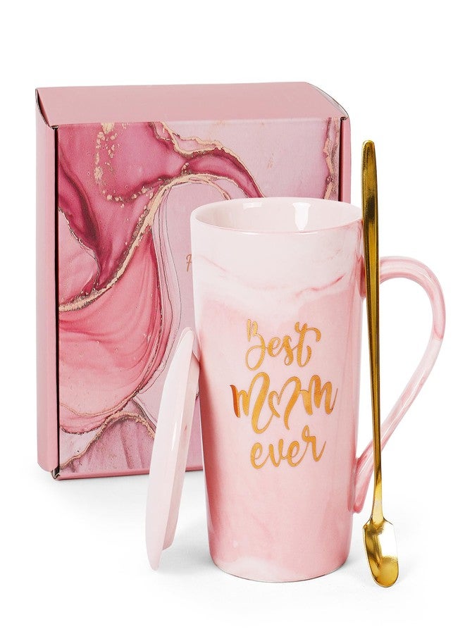 ONEVIVE Funny Coffee Mug for Mom Women Best Mom ever Gifts, 12 oz Pink Ceramic Coffee Mug Birthday Gift Christmas Gift Mom Gifts(Best Mom Ever) - Image 1