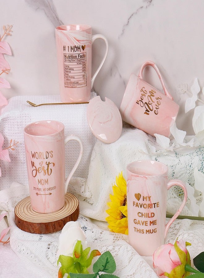 ONEVIVE Funny Coffee Mug for Mom Women Best Mom ever Gifts, 12 oz Pink Ceramic Coffee Mug Birthday Gift Christmas Gift Mom Gifts(Best Mom Ever) - Image 5