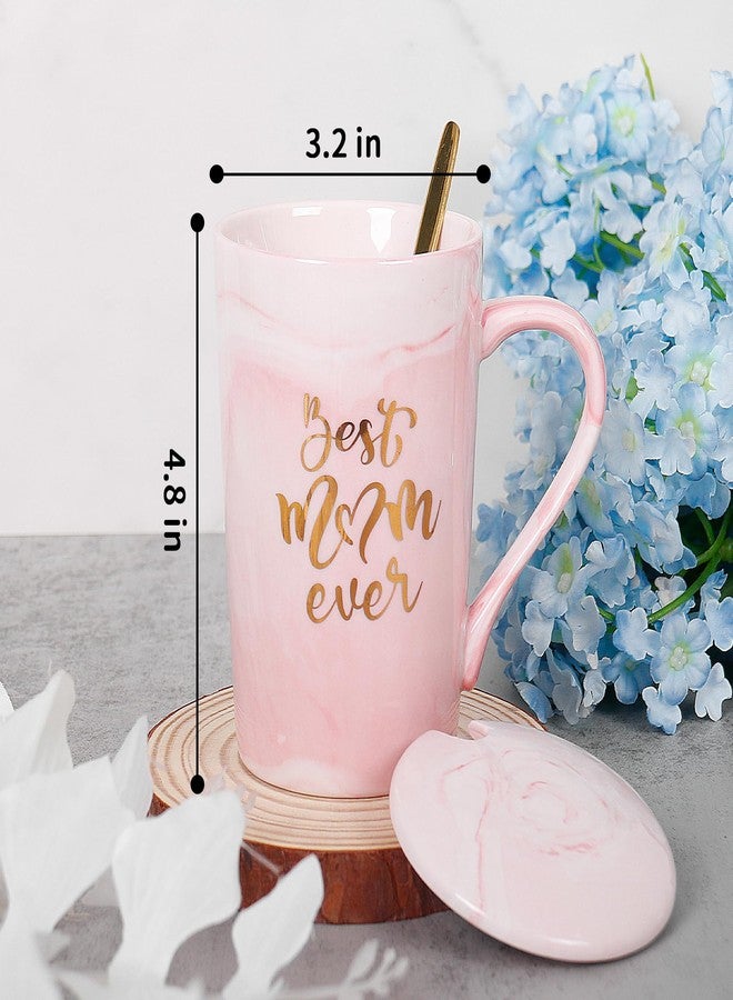 ONEVIVE Funny Coffee Mug for Mom Women Best Mom ever Gifts, 12 oz Pink Ceramic Coffee Mug Birthday Gift Christmas Gift Mom Gifts(Best Mom Ever) - Image 2