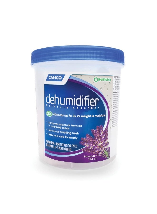 Dehumidifier Moisture Absorber - Absorbs Up To 3X Its Weight In Water Reduces Moisture And Humidity In Offices Closets Bathrooms Kitchens Boats Rvs And More Refillable 44280 White