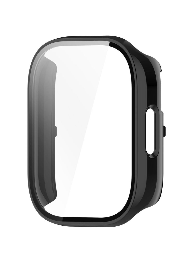 Tempered Glass Protector Case Intended for Xiaomi Redmi Watch 5 Lite Smart Watch Replacement Protective Case Cover Full-Coverage Bumper for Xiaomi Redmi Watch 5 Lite (Black) - Image 4