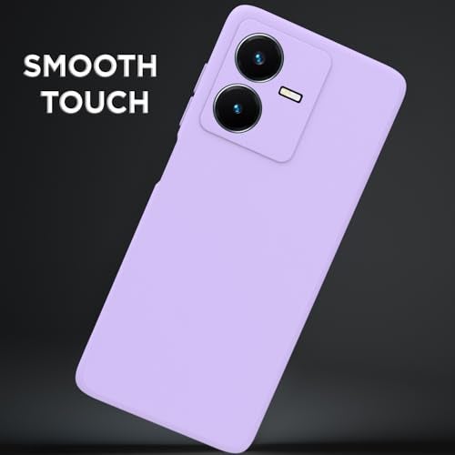 Pikkme Vivo Y22 Back Cover Soft Matte Liquid Silicone TPU | Camera Protection | Shockproof Slim Back Case for Vivo Y22 (Purple) - Image 2
