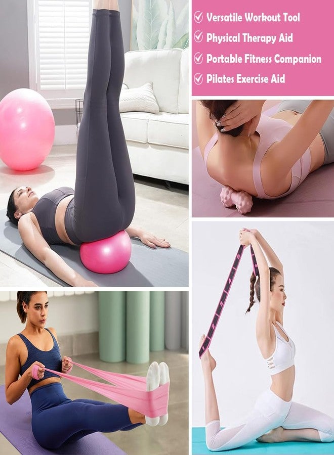ENERACES Pro Pilates Ring Set with 16+ Pieces - 14" Anti-Deformation Magic Circle, Resistance Bands, Yoga Ball, Guide & Bag for Home Workouts, Toning & Flexibility (for Women & Men) - Image 3