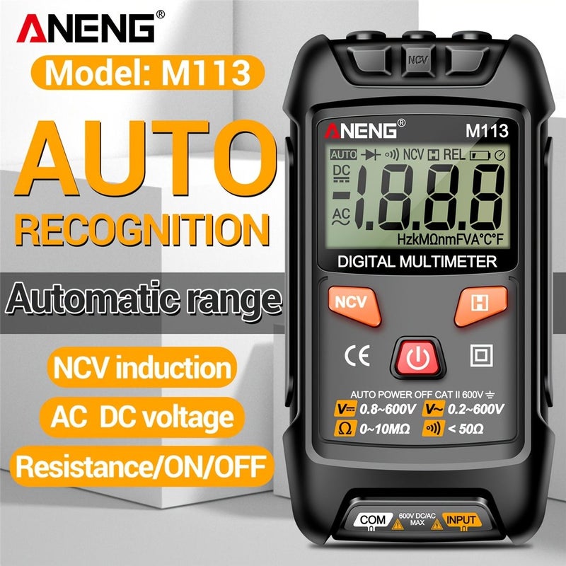 ANENG M113 مقياس متعدد رقمي أحمر فولتميتر تيار متردد/تيار مستمر أوم اختبار NCV - Image 3