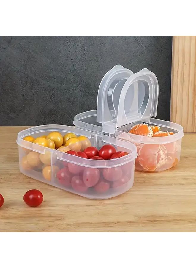 Transparent Food Storage Containers With Flip Top Lids Freezer Safe Stackable - Image 1