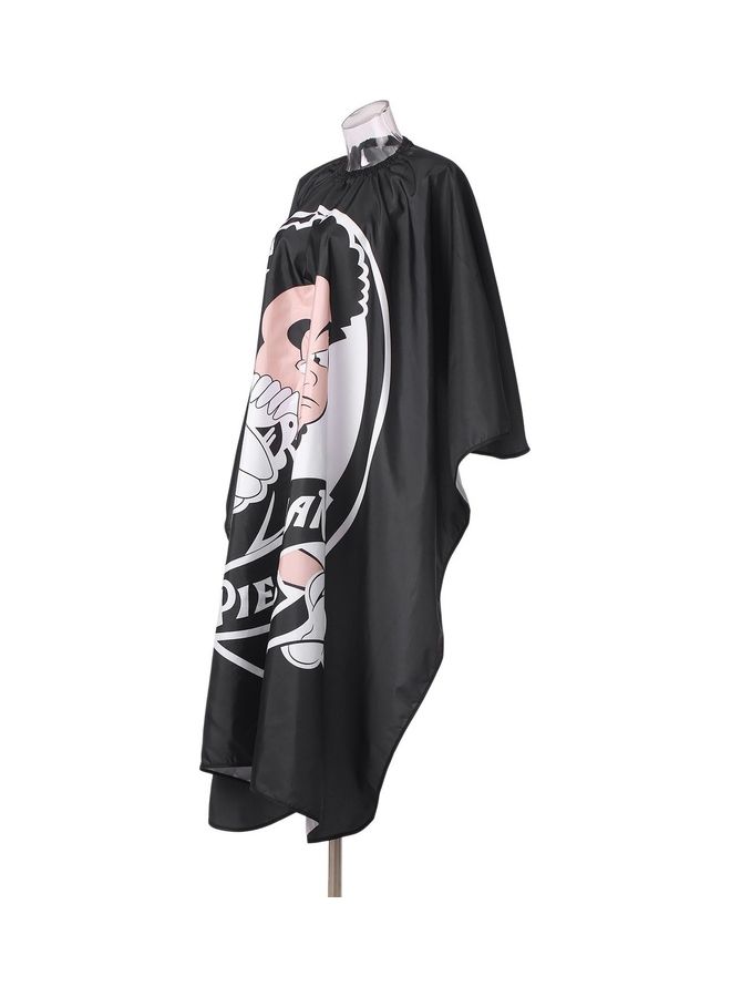 NIBEMINENT Waterproof Hair Cutting Cape With Snap Closure Black 160 x 70cm - Image 2
