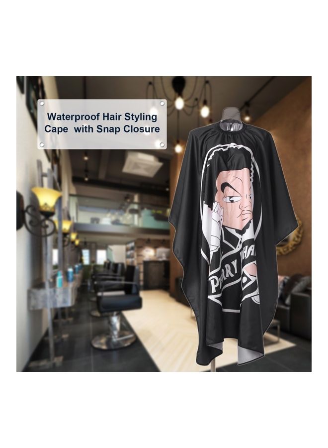 NIBEMINENT Waterproof Hair Cutting Cape With Snap Closure Black 160 x 70cm - Image 4