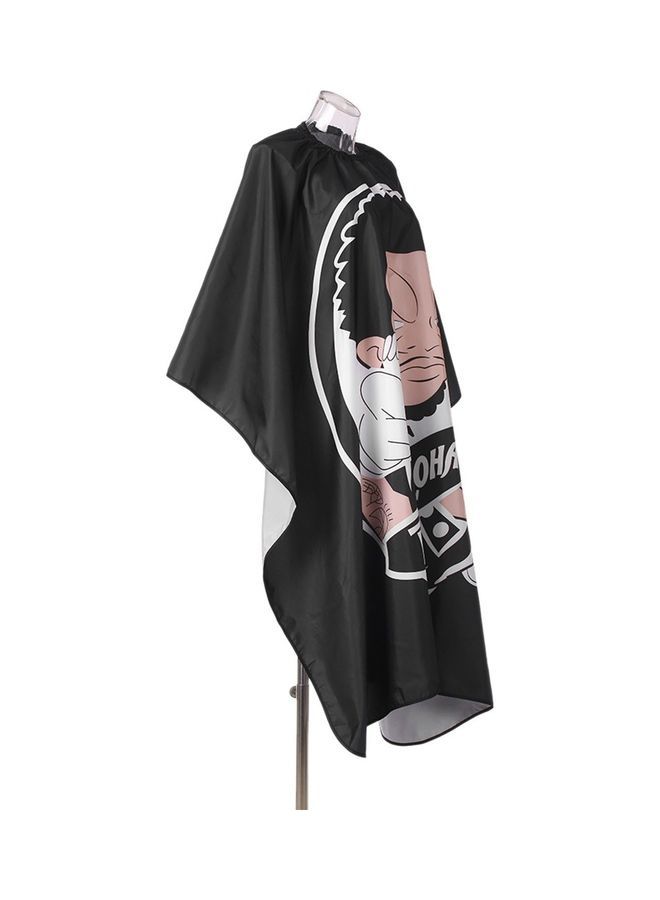 NIBEMINENT Waterproof Hair Cutting Cape With Snap Closure Black 160 x 70cm - Image 3
