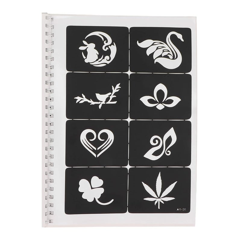 97 Patterns Face Stencils, Simple to use, Can be reused, water and washable, Suitable for all festivals, dance, party with body art airbrush, glitter ink - Image 1