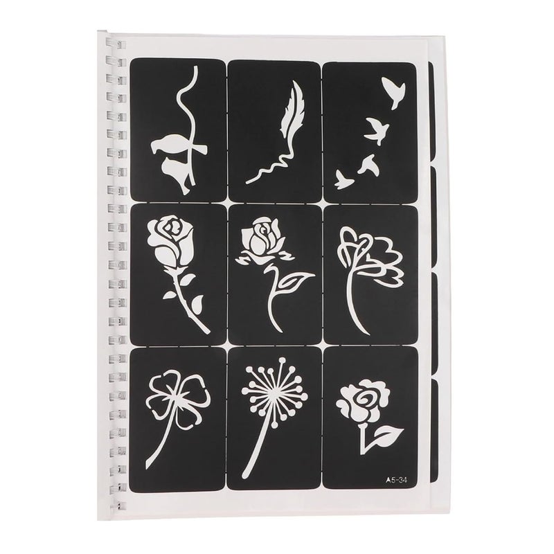 97 Patterns Face Stencils, Simple to use, Can be reused, water and washable, Suitable for all festivals, dance, party with body art airbrush, glitter ink - Image 3