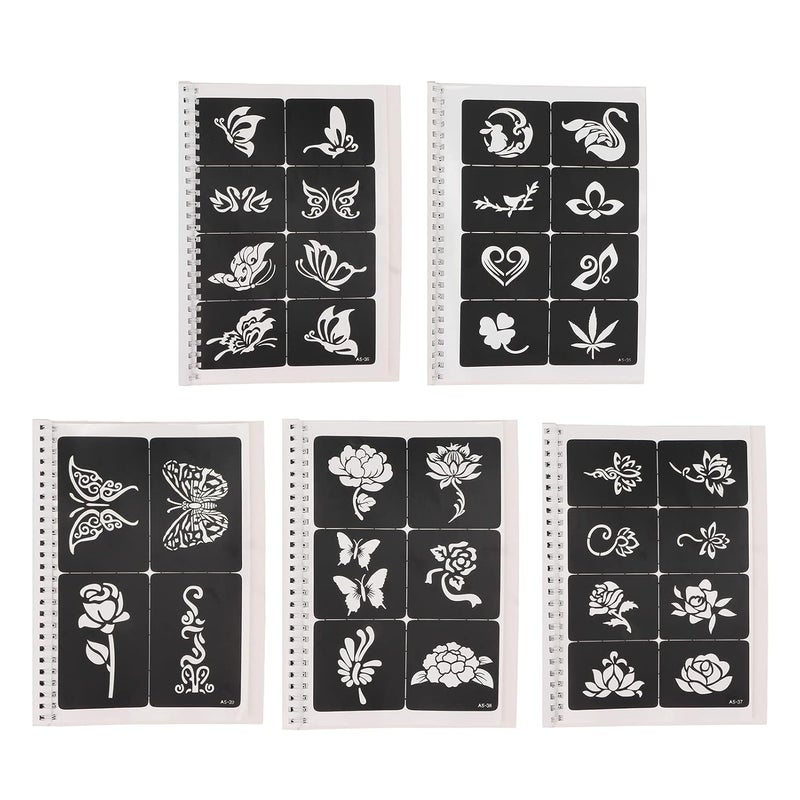 97 Patterns Face Stencils, Simple to use, Can be reused, water and washable, Suitable for all festivals, dance, party with body art airbrush, glitter ink - Image 4