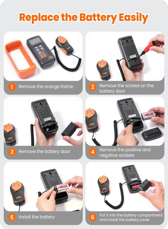 Dr.meter LX1330B Digital Illuminance Light Meter, 0-200,000 Measurement Range Lux Meter, Lighting Intensity Brightness Measurement for Indoor Outdoor, Light Meters for Plants - Image 5