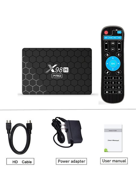 Android 12.0 Smart TV Box Intelligent 4K Ultra HD Media Player Work with Projector, TVs & Mobile Phones Allwinner H618 Quad-Core Cortex-A53 CPU Support 2.4GHz/5GHz WiFi BT 5.0 HDMI2.0 LAN 10/100M Ethe