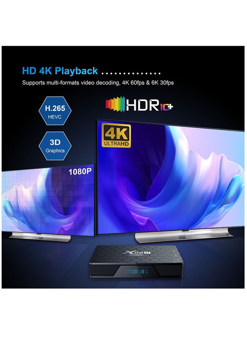 Furtey - Android 12.0 Smart TV Box Intelligent 4K Ultra HD Media Player Work with Projector, TVs & Mobile Phones Allwinner H618 Quad-Core Cortex-A53 CPU Support 2.4GHz/5GHz WiFi BT 5.0 HDMI2.0 LAN 10/100M Ethe - Image 1