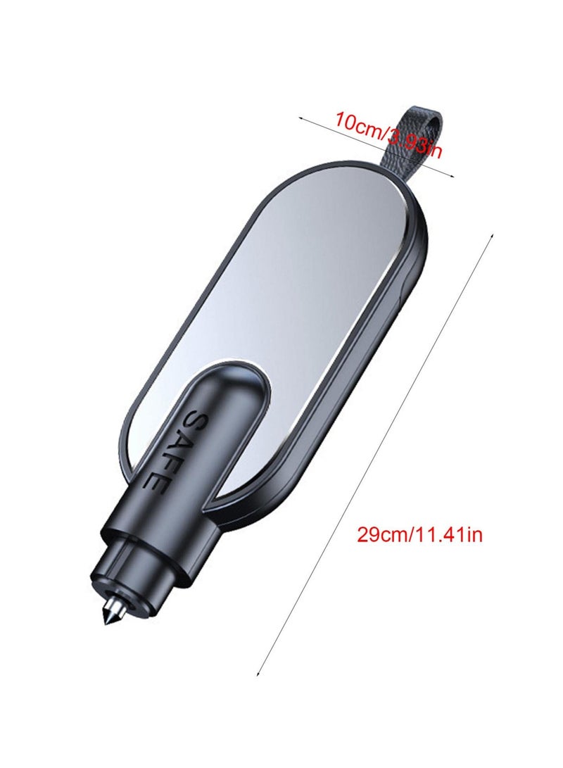 Emergency Escape Tool for Car: Safety Hammer with Glass Breaker and Seat Belt Cutter for Quick Rescue in Land and Underwater Situations.