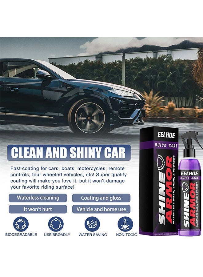 EELHOE Quick Coat, Car Ceramic Coating Spray, Plastic Parts Refurbisher, Fast Fine Scratch Repair, Car Scratch Nano Repair Spray, High Protection Crystal Coating 100ML - Image 5