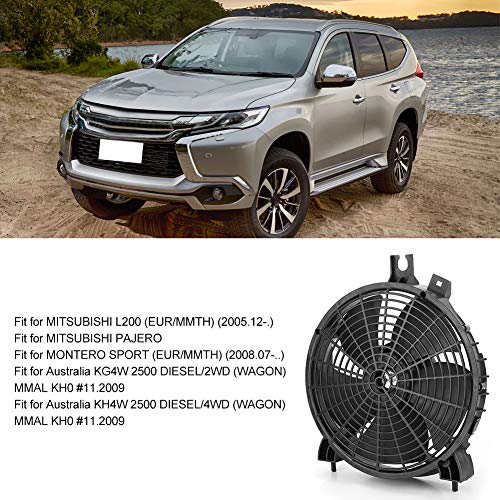 Fydun Condenser Replacement Cooling Fan Car Air Conditioning Curved Blade Fan for L200 Pajero Sport KH4W OE: MN123607 - Image 2