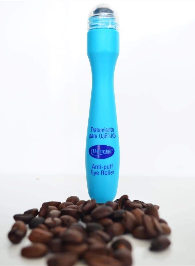 DERMISA رولر العين للتورم - علاج سيروم دوائر داكنة تحت العين مع الكافيين والنعناع لبشرة مشرقة وصحية - خالي من البارابين والعطور والأصباغ والزيوت - صنع في الولايات المتحدة - عبوة من 1 - Image 3