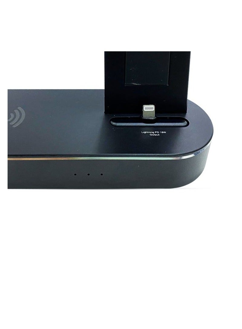 GODO 3-in-1 Wireless Charging Station, 60W Power Delivery Fast Charging Dock with 10W Qi Wireless Charger, Apple Watch Magnetic Charger & USB Output, Charging Stand for iPhone, Apple Watch, EarPods - C94 - Image 4