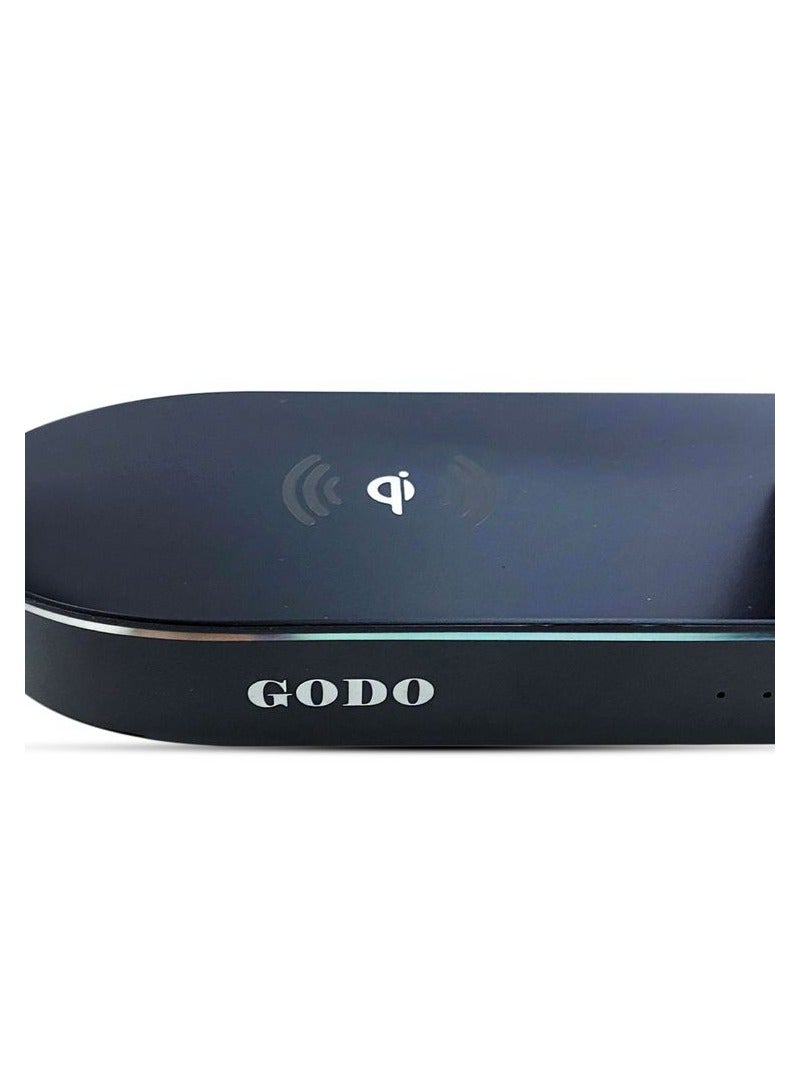 GODO 3-in-1 Wireless Charging Station, 60W Power Delivery Fast Charging Dock with 10W Qi Wireless Charger, Apple Watch Magnetic Charger & USB Output, Charging Stand for iPhone, Apple Watch, EarPods - C94 - Image 5