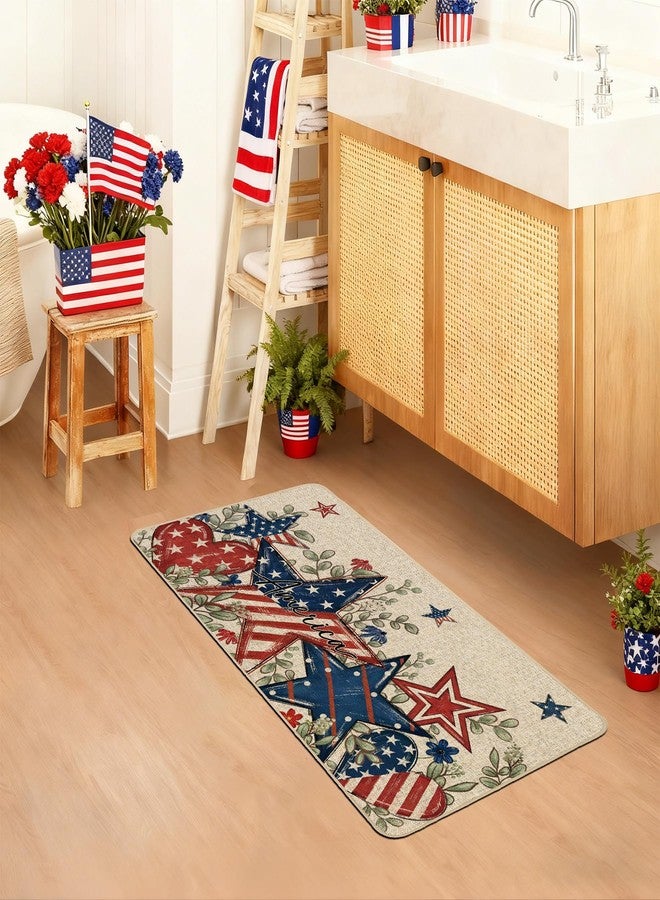 Baccessor Patriotic Doormat 17x29 Inch,Memorial Day 4th of July Independence Day Stars Door Mat Non Slip Washable Low-Profile for Floor Entrance Front Holiday Home Decor - Image 5