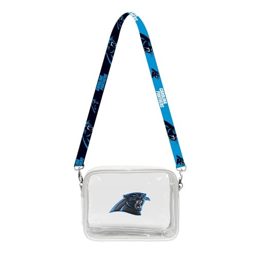 Littlearth Carolina Panthers NFL Clear Fanny Fan Purse - Image 1
