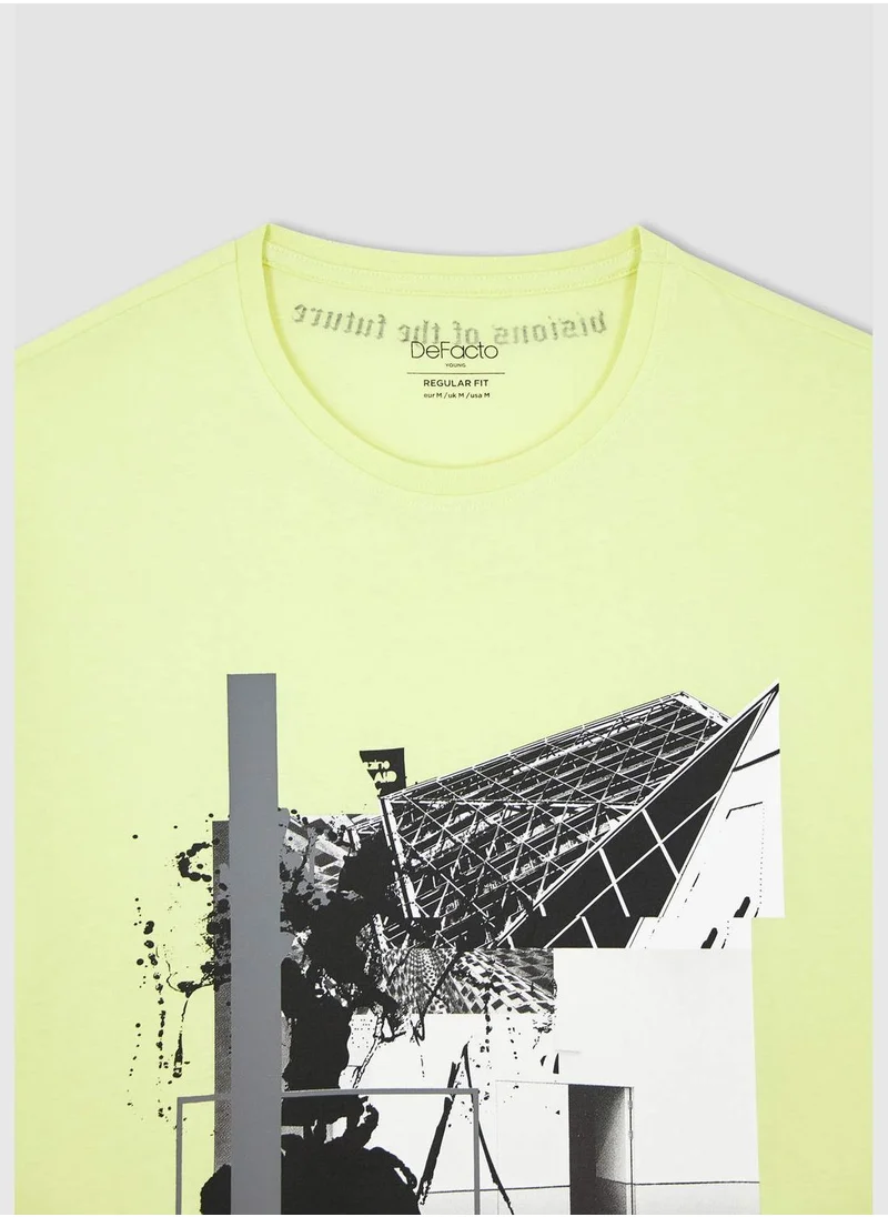 DeFacto Regular Fit Short Sleeve Printed T-Shirt