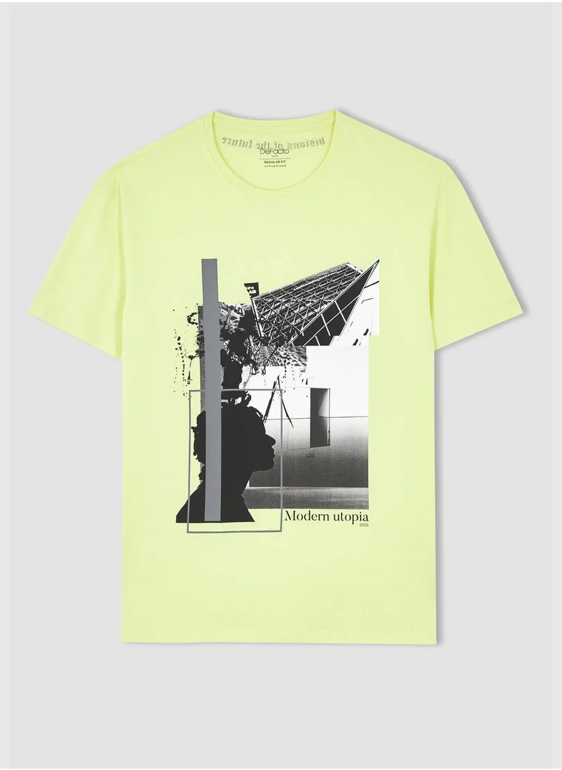 DeFacto Regular Fit Short Sleeve Printed T-Shirt