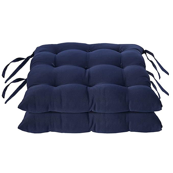 HANUMANT Microfiber Chair Cushion Seat Pad with Ties Use for Home Chair Bookstore Library Cafe Car Office 40X40cm 40CM40CM Blue 3 - Image 5