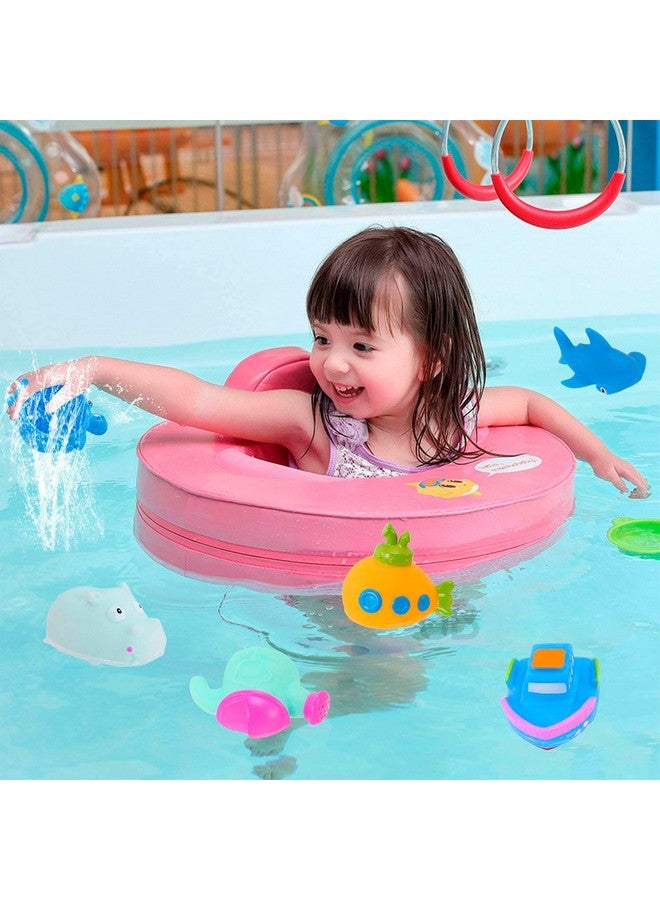 INNOCHEER Baby Bath Toys for Toddlers, Water Table Toys with Mold Free Stacking Cups, Quick Dry Organizer Net, 13 Pcs Bathtub Game, Beach and Pool Party - Image 4