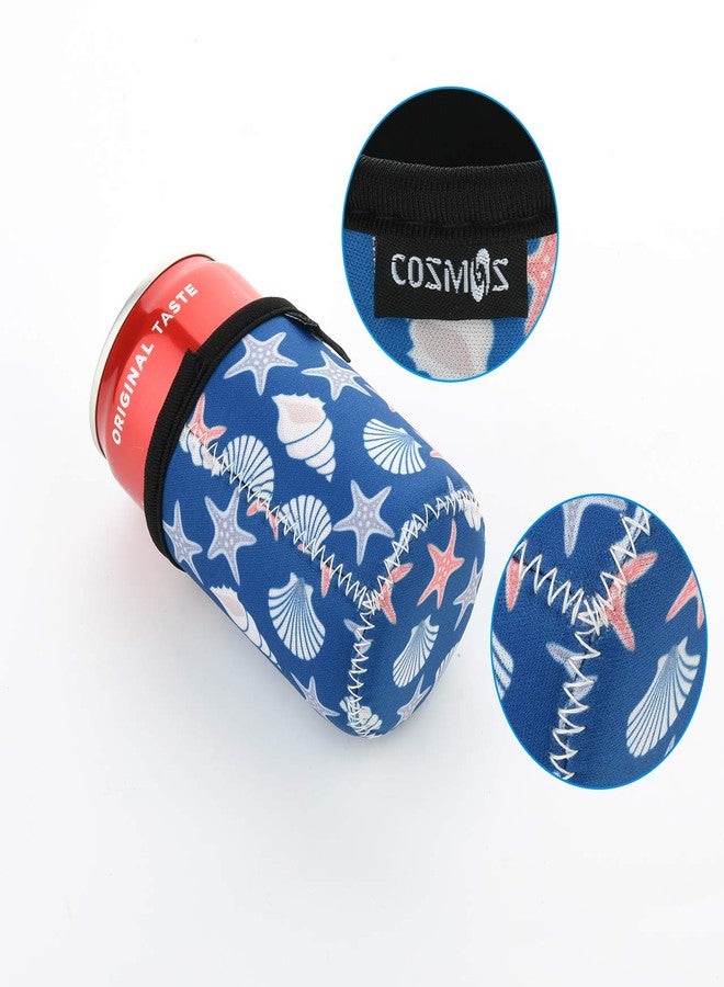 سي ام أغطية عازلة من النيوبرين الناعم من سي إم، سعة 7.5 أونصة سائلة، أغطية أنيقة لعلب المشروبات الغازية والبيرة (7.5 أونصة، بنمط طبيعي (4 قطع)) - Image 4