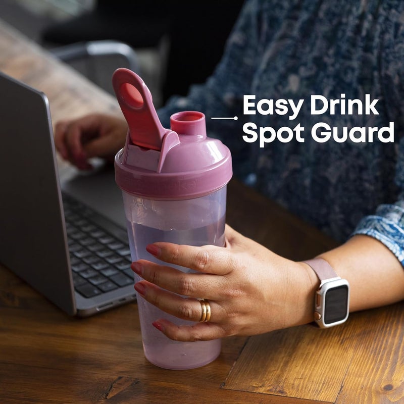 SmartShake Glossy Lite Protein Shaker Bottle 800ml Leakproof BPA Free – Gifts for Mens Womens Gym Shaker Drink Bottle for Protein Shakes + Protein Powder (800ml, Deep Rose) - Image 5