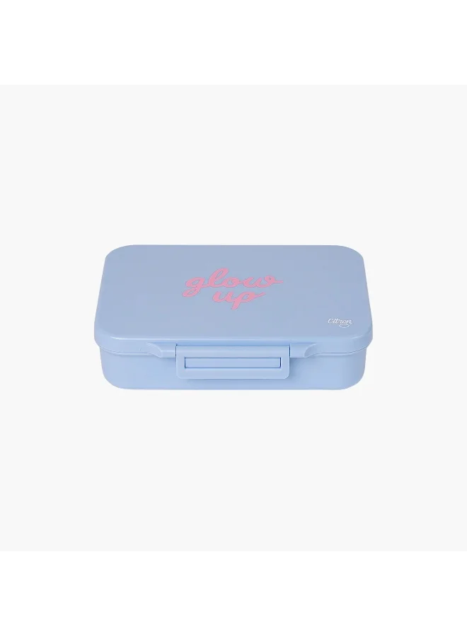 Citron Lunch Box-Glow Up-700Ml-4 Cmprt-Rectangle (Tritan) Blue \ 16.5X21X5
