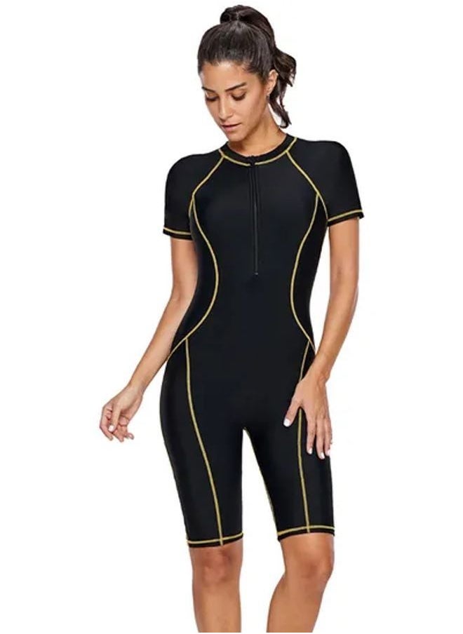 Generic - One Piece Short Sleeve Quick-Dry Swimwear - Image 1