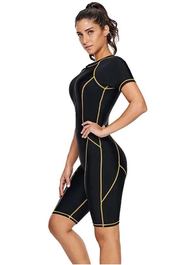 Generic - One Piece Short Sleeve Quick-Dry Swimwear - Image 1